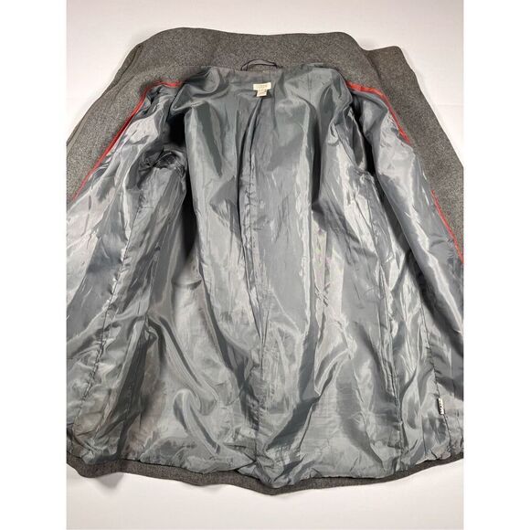 J. Crew Wool Blend Lined Stand Collar Full Zip Preppy City Coat Grey Size 14 EUC - Picture 5 of 10